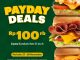 Promo Subway Payday Deals 3 Sandwich Rp. 100.000 pilihan Chicken, Beef, Egg Mayo, Tuna Mayo