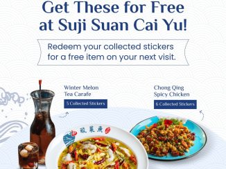 Promo Suji Suan Cai Yu Jisu Keychain Rewards Program dengan hadiah Wintermelon Carafe, Chong Qing Spicy Chicken, dan Suan Cai Yu Gurame.
