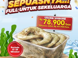 Promo SUPER INDO Pesta Udang Ambil Sepuasnya Rp. 78.900 per box berlaku 17–19 Oktober 2025 di seluruh toko Super Indo.