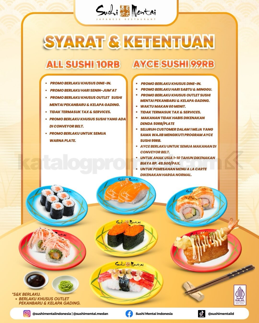 Promo Sushi Mentai SUSHI WAR! All Sushi 10.000 & AYCE 99.000 Promo Sushi Mentai SUSHI WAR! All Sushi 10.000 & AYCE 99.000 3