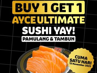 Promo Sushi Yay Grand Opening Buy 1 Get 1 AYCE Ultimate nikmati sashimi sepuasnya