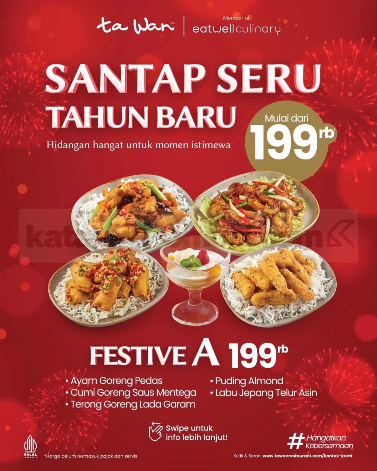 Promo Ta Wan Santap Seru Paket Festive mulai Rp. 199.000 Promo Ta Wan Santap Seru Paket Festive mulai Rp. 199.000