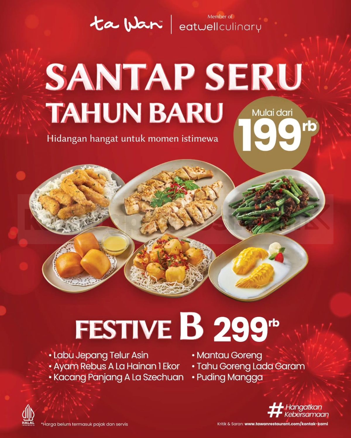 Promo Ta Wan Santap Seru Paket Festive mulai Rp. 199.000 Promo Ta Wan Santap Seru Paket Festive mulai Rp. 199.000 1