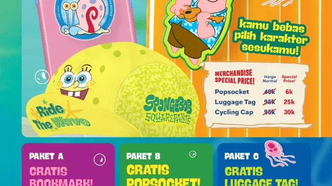 Promo Teh Kotjok Merchandise Special Price mulai Rp. 6.000 dengan edisi SpongeBoob SquarePants