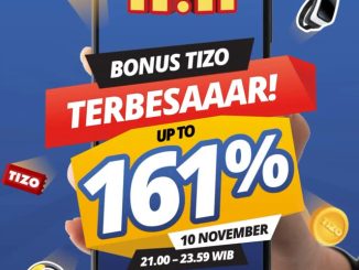 Promo TIMEZONE Flash Sale 11.11 Bonus TIZO hingga 161% berlaku 10 November 2025 lewat Fun App