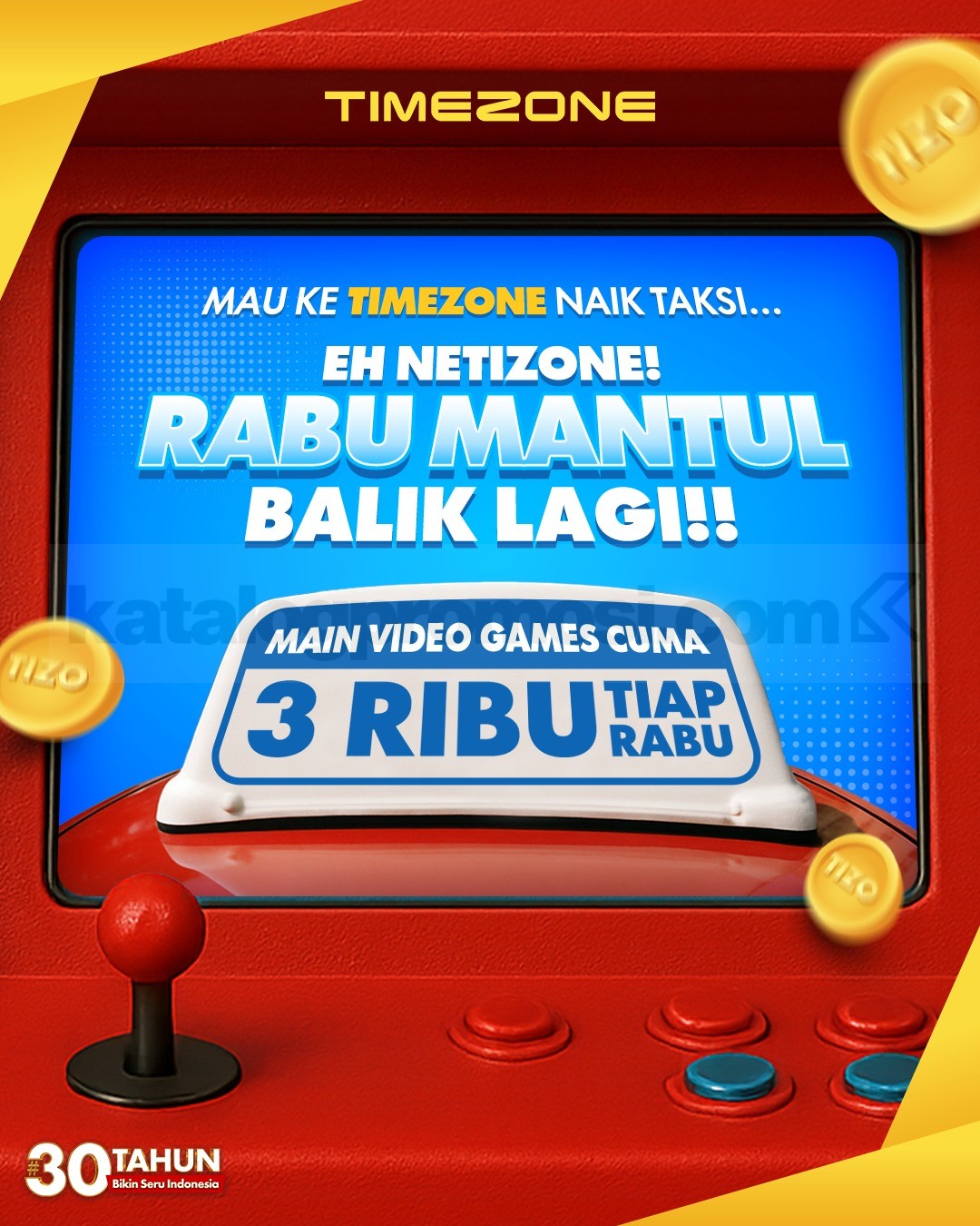 Promo Timezone Rabu Mantul Main Video Games Rp. 3.000 Promo Timezone Rabu Mantul main video games Rp. 3.000 dengan pilihan permainan tertentu setiap hari Rabu