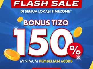 Promo Timezone Weekend Flash Sale Bonus Tizo 150% berlaku 9 November 2025 di seluruh Timezone Indonesia