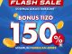 Promo Timezone Weekend Flash Sale Bonus Tizo 150% berlaku 9 November 2025 di seluruh Timezone Indonesia