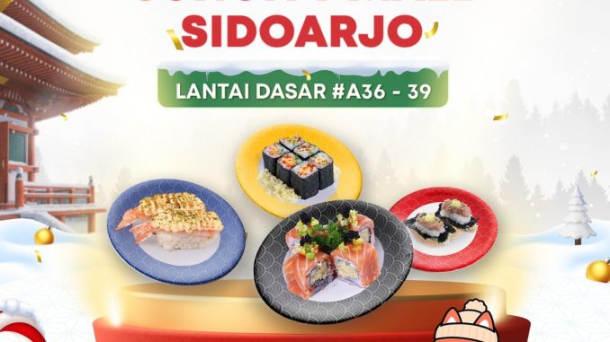 Promo Tom Sushi Opening Suncity Mall Sidoarjo Gratis Salmon Kani Lava Roll 1