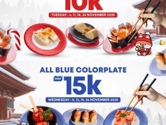 Promo Tom Sushi Red & Blue Colorplate Mulai Rp. 10.000 setiap Selasa & Rabu di outlet tertentu