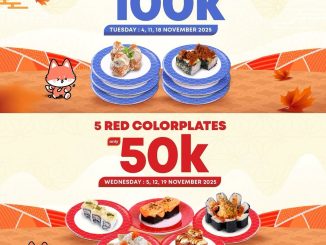 Promo Tom Sushi Surabaya Red & Blue Colorplate mulai Rp. 50.000 berlaku November 2025 di outlet Surabaya