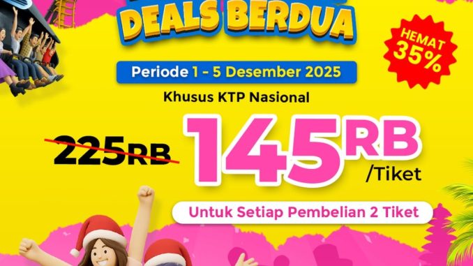 Promo Trans Studio Bali December Deal Berdua Rp.145 ribu untuk pemilik KTP Nasional periode 1–5 Desember 2025