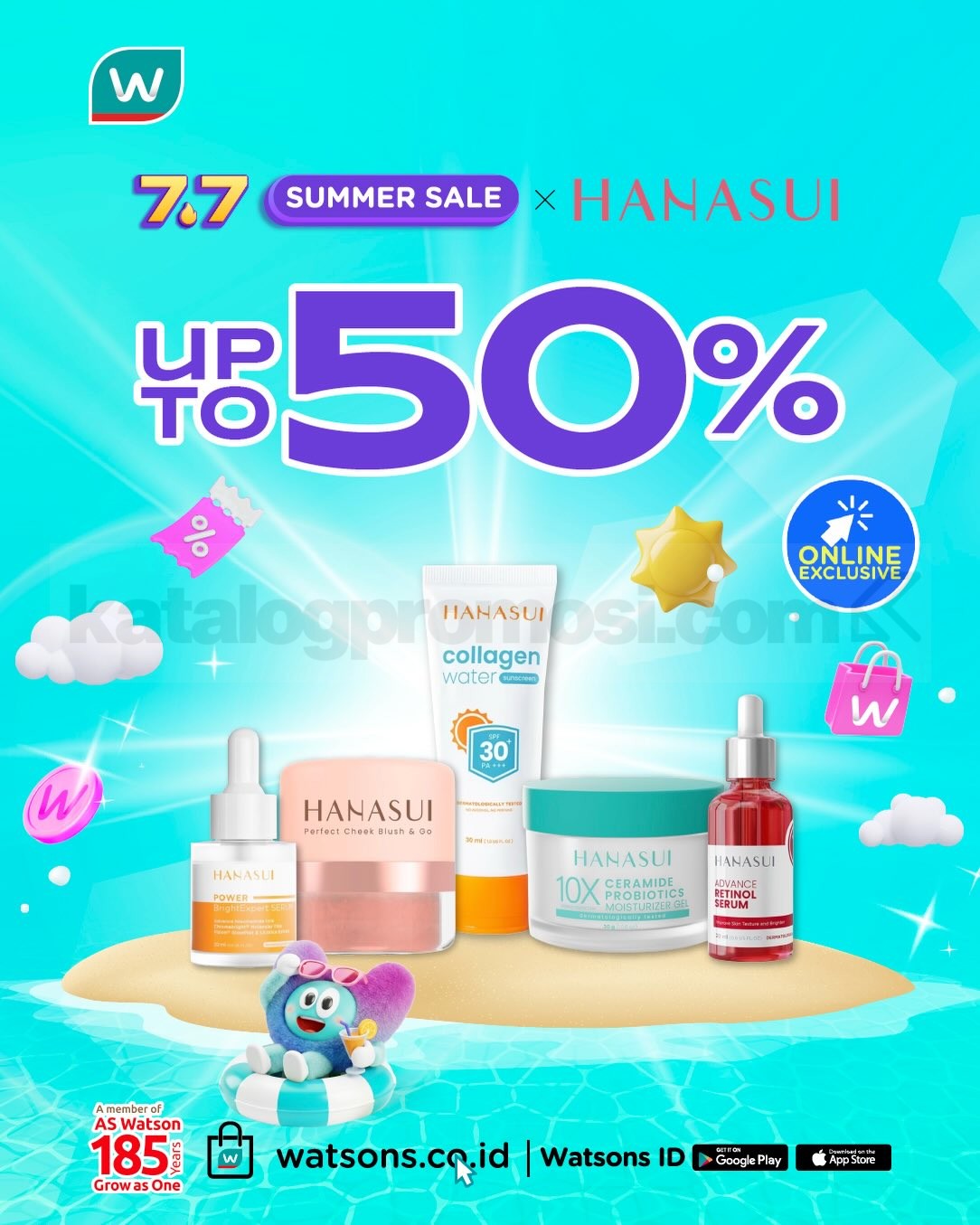 Promo Watsons 7.7 Summer Sale Diskon Hingga 70% Promo Watsons 7.7 Summer Sale Diskon Hingga 70% 2