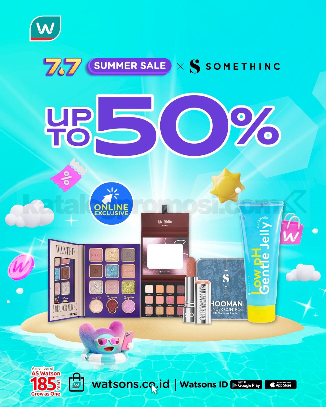 Promo Watsons 7.7 Summer Sale Diskon Hingga 70% Promo Watsons 7.7 Summer Sale Diskon Hingga 70% 3
