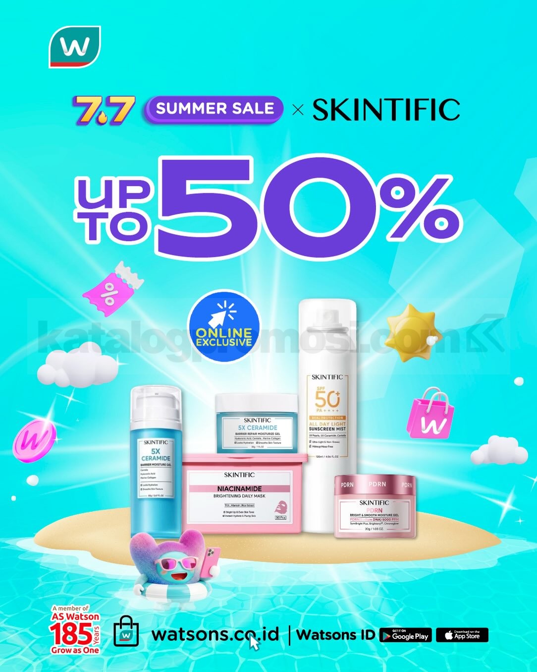 Promo Watsons 7.7 Summer Sale Diskon Hingga 70% Promo Watsons 7.7 Summer Sale Diskon Hingga 70% 4