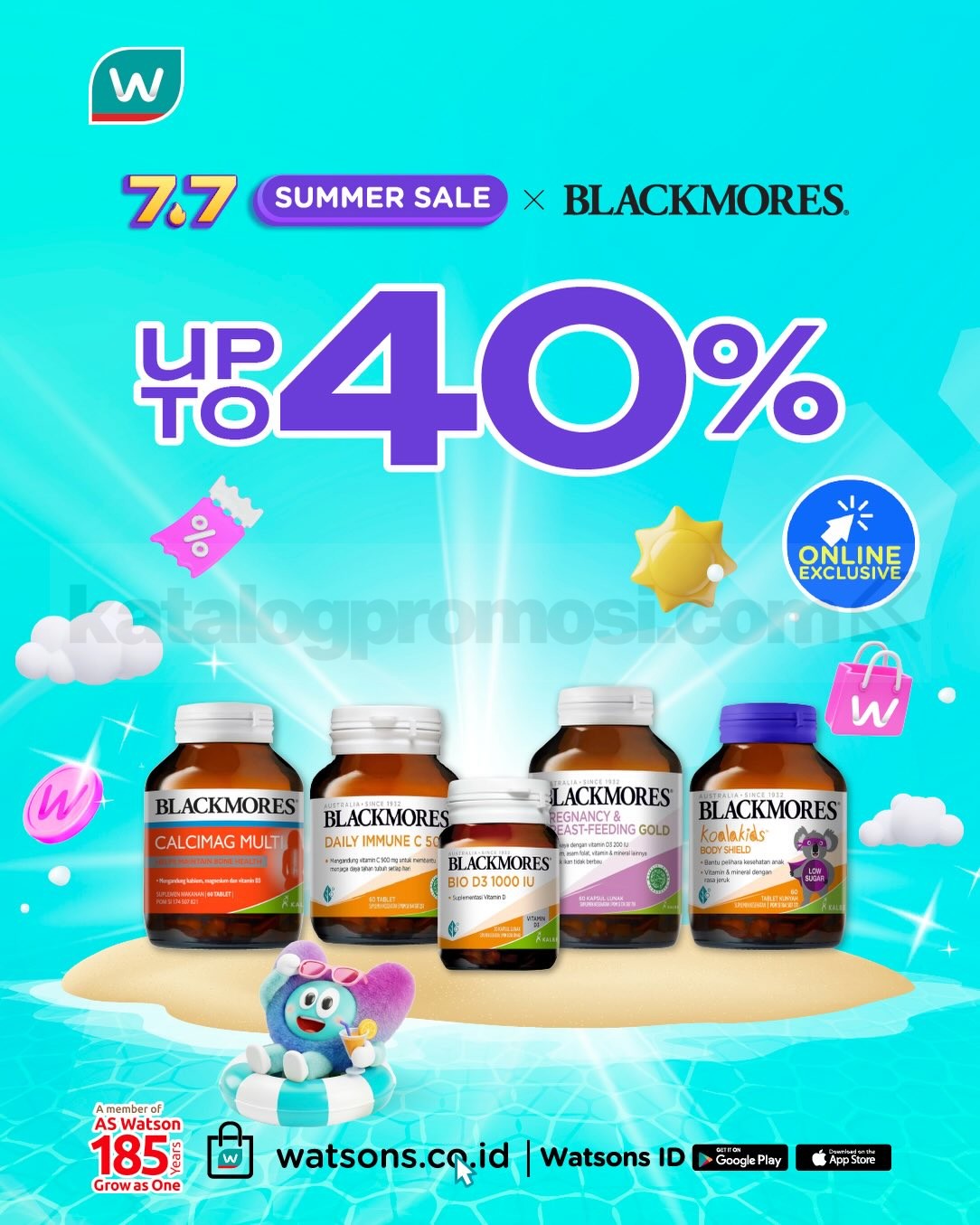 Promo Watsons 7.7 Summer Sale Diskon Hingga 70% Promo Watsons 7.7 Summer Sale Diskon Hingga 70% 6
