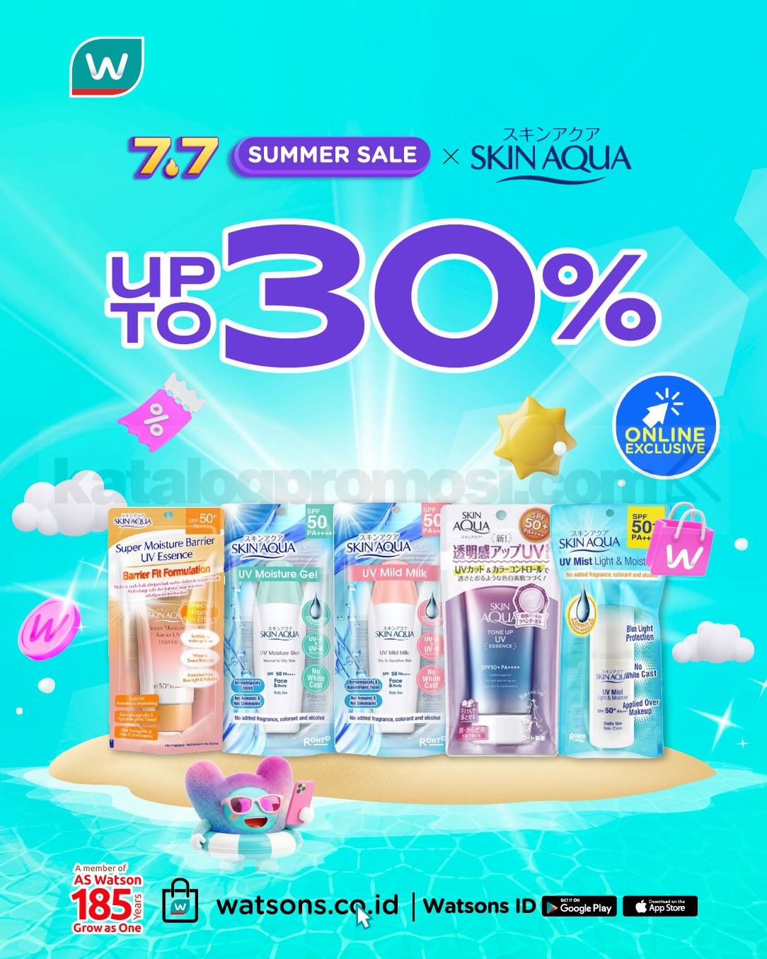 Promo Watsons 7.7 Summer Sale Diskon Hingga 70% Promo Watsons 7.7 Summer Sale Diskon Hingga 70% 8