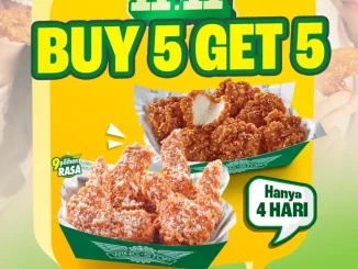 Promo Wingstop 11.11 Buy 5 Get 5 Gratis Boneless berlaku 10–13 November 2025