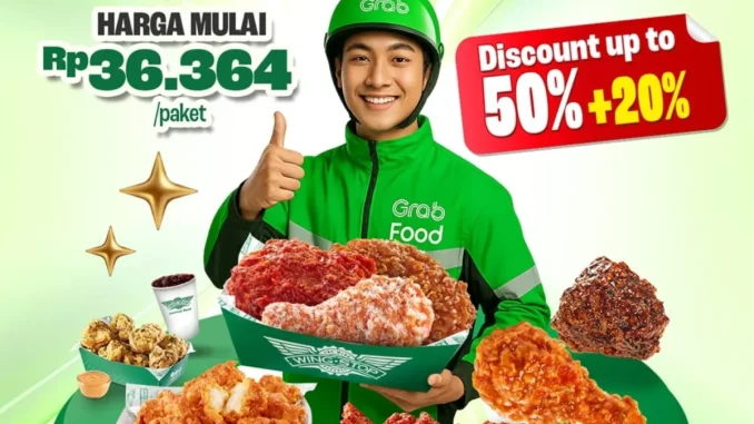 Promo Wingstop Super Deal Diskon Hingga 50% + Extra 20% mulai Rp.36 ribu via GrabFood