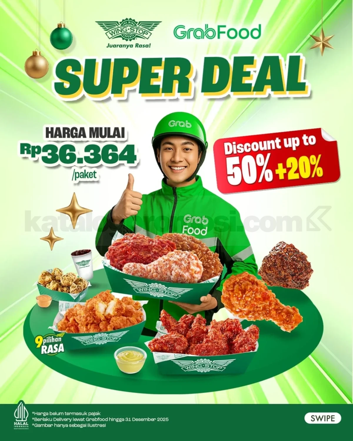 Promo Wingstop Super Deal Diskon Hingga 50% + Extra 20% Promo Wingstop Super Deal Diskon Hingga 50% + Extra 20% mulai Rp.36 ribu via GrabFood