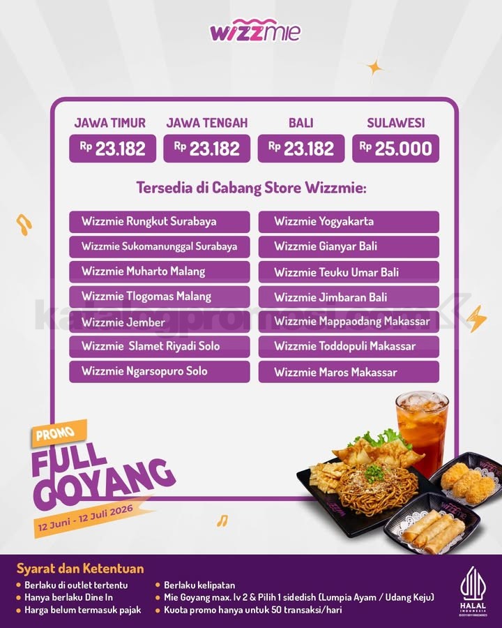Promo Wizzmie FULL GOYANG Paket Mulai Rp. 23.182 Promo Wizzmie FULL GOYANG Paket Mulai Rp. 23.182 1