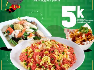 Promo WOK Tebus Murah Kulit Ayam Crispy cuma Rp. 5.000 beli Nasi Goreng + Capcay, Dine In Senin-Jumat