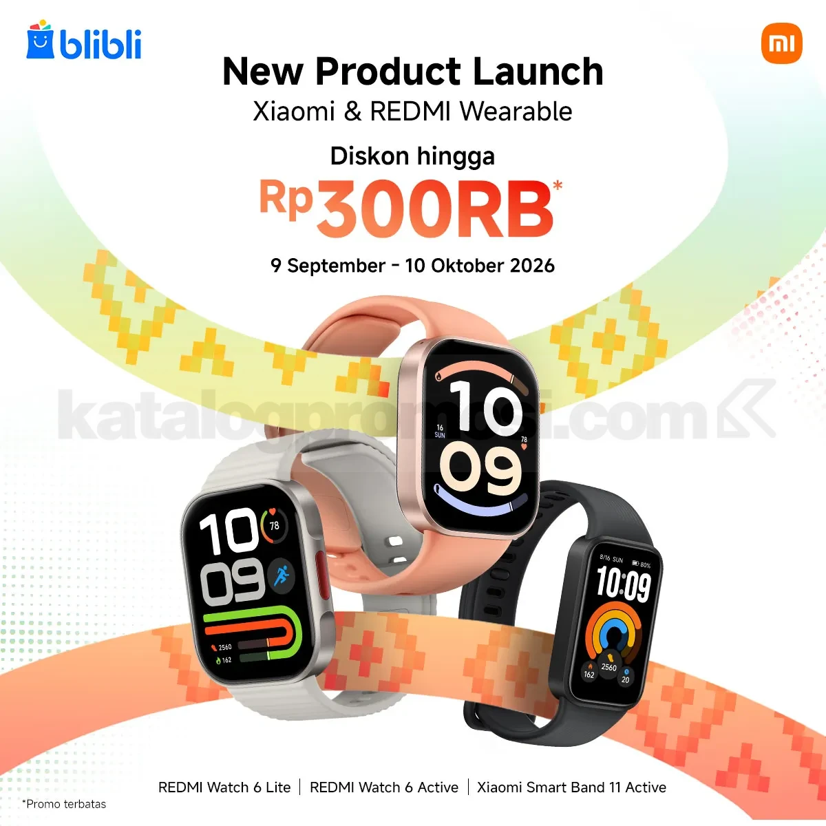 Promo Xiaomi REDMI Wearable Diskon hingga Rp300.000 Promo Xiaomi REDMI Wearable diskon hingga Rp300.000 di Blibli untuk seri wearable terbaru.