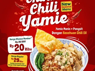 Promo Yamie Panda NEW! Chuan Chili Yamie Mulai Rp. 20.000 di seluruh outlet