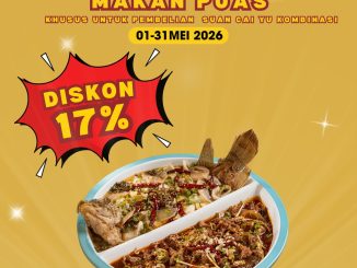 Promo YAOYAO Diskon 17% Suan Cai Yu Kombinasi periode Mei 2026 untuk menu tertentu