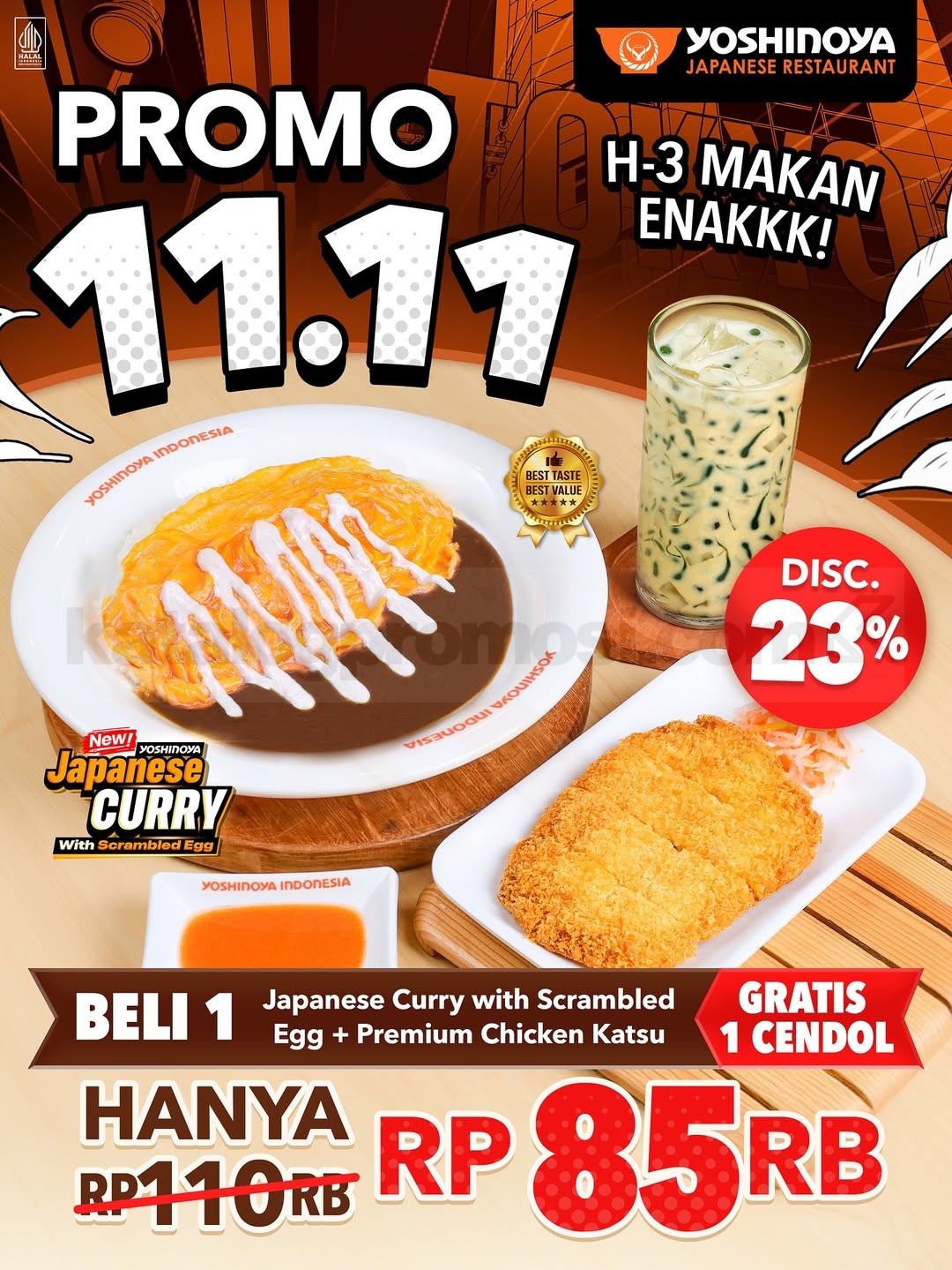 Promo Yoshinoya 11.11 BELI 1 GRATIS 1 Promo Yoshinoya 11.11 BELI 1 GRATIS 1 2