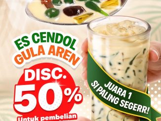 Promo Yoshinoya Diskon 50% Es Cendol Gula Aren ukuran cup dan 1 liter
