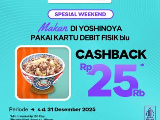 Promo Yoshinoya QRIS blu cashback Rp 15 ribu berlaku 23 Mei–31 Desember 2025