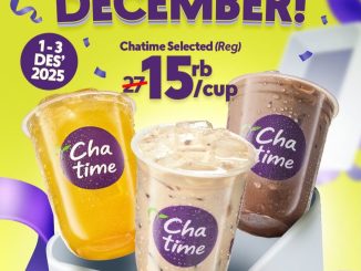 Promo Chatime Welcome Desember Reguler Cup Cuma 15 Ribu/ Cup*