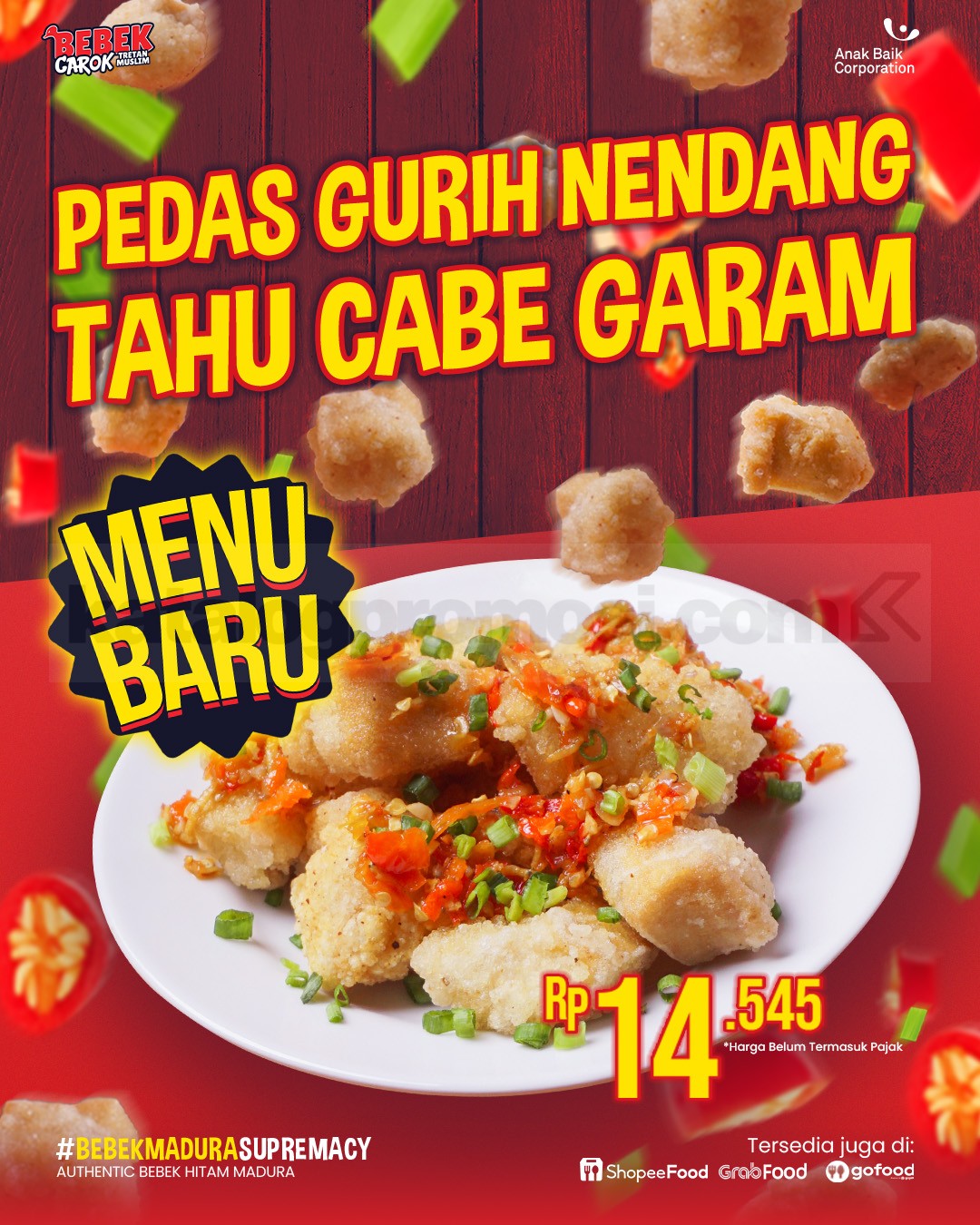 Promo Bebek Carok Menu Baru Tahu Cabe Garam hanya RP 14.545 Promo Bebek Carok Menu Baru Tahu Cabe Garam hanya RP 14.545