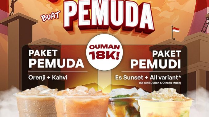 Promo Cincau Station Spesial Sumpah Pemuda! Paket Pemuda/i cuma Rp 18K