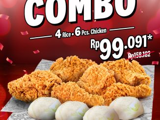 Promo KFC 46th Anniversary Combo 6 Chicken + 4 Rice Rp. 99.091