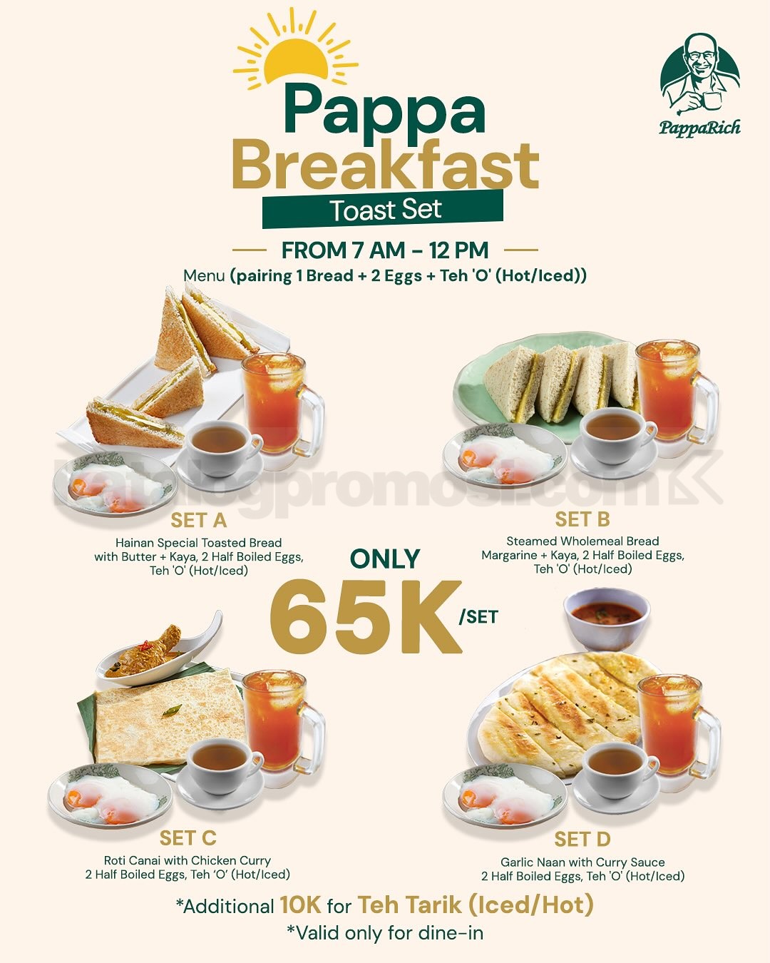 Promo PappaRich Breakfast hanya Rp 65K/Set Promo PappaRich Breakfast hanya Rp 65K/Set