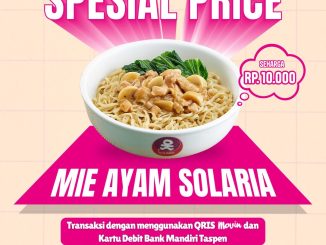 Promo Solaria Harga Spesial Mie Ayam hanya RP 10.000 dengan QRIS Movin
