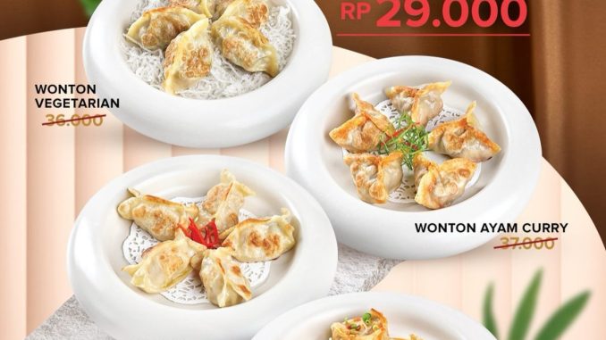 Promo Tiga Wonton - Wonton Deals hanya Rp29K/Portion