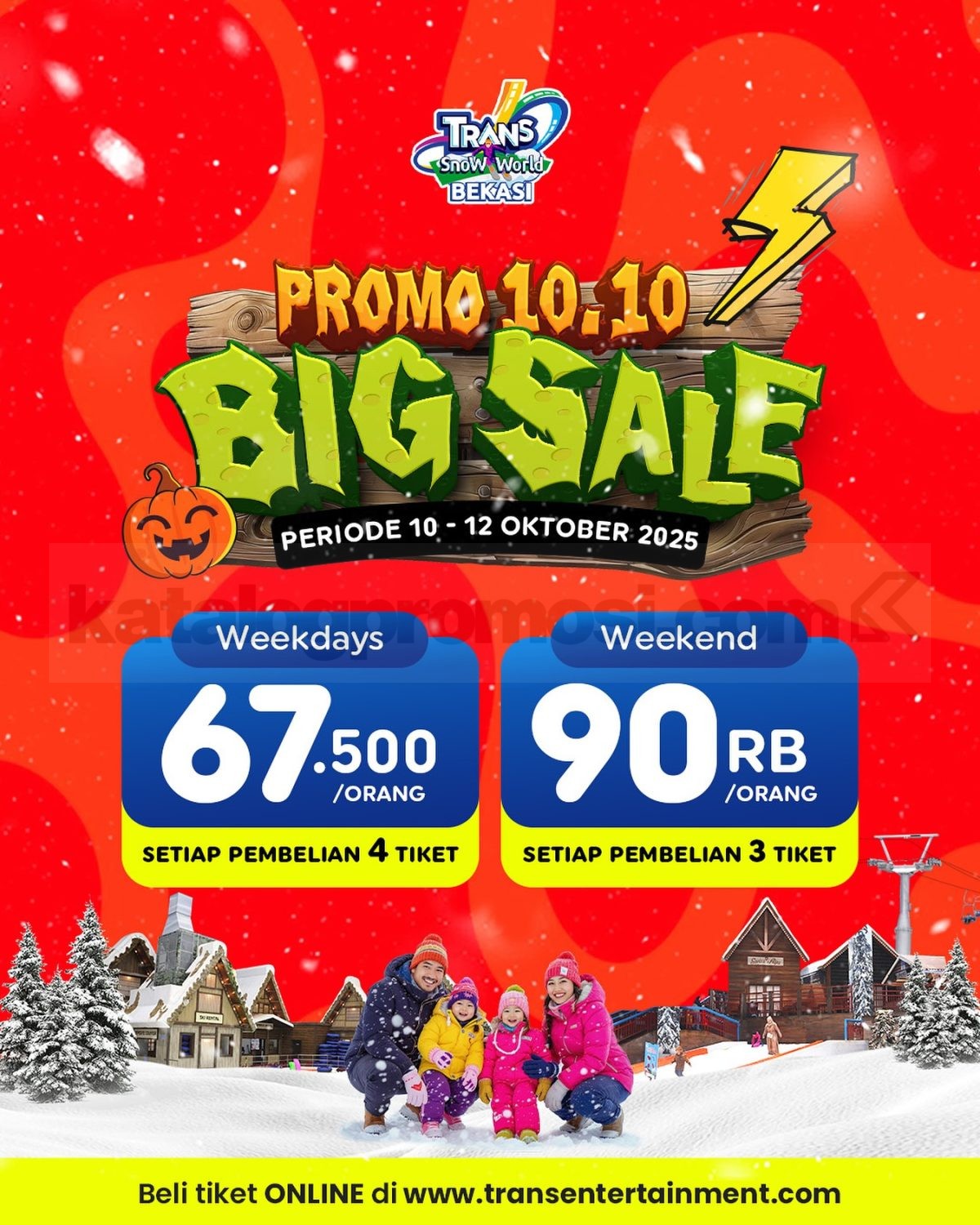 Promo Trans Snow World Bekasi Big Sale 10.10 mulai Rp67.500/Orang Promo Trans Snow World Bekasi Big Sale 10.10 mulai Rp67.500/Orang