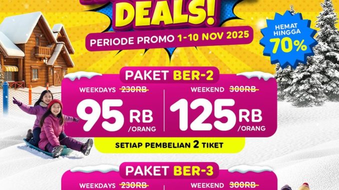 Promo Trans Snow World Bintaro November Deals! mulai Rp 70Ribu/orang