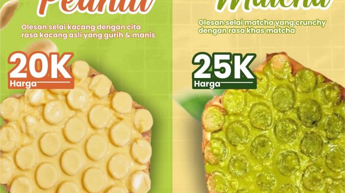 Promo Waffelicious New Menu Waffel Peanut & Waffel Matcha