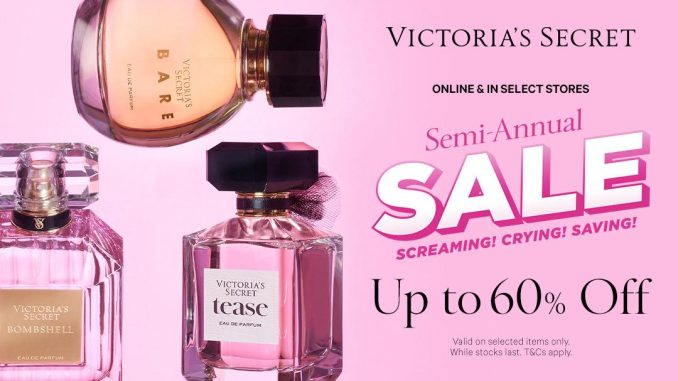 Promo Victoria's Secret Semi Annual Sale Diskon Hingga 60% untuk koleksi pilihan di toko dan online