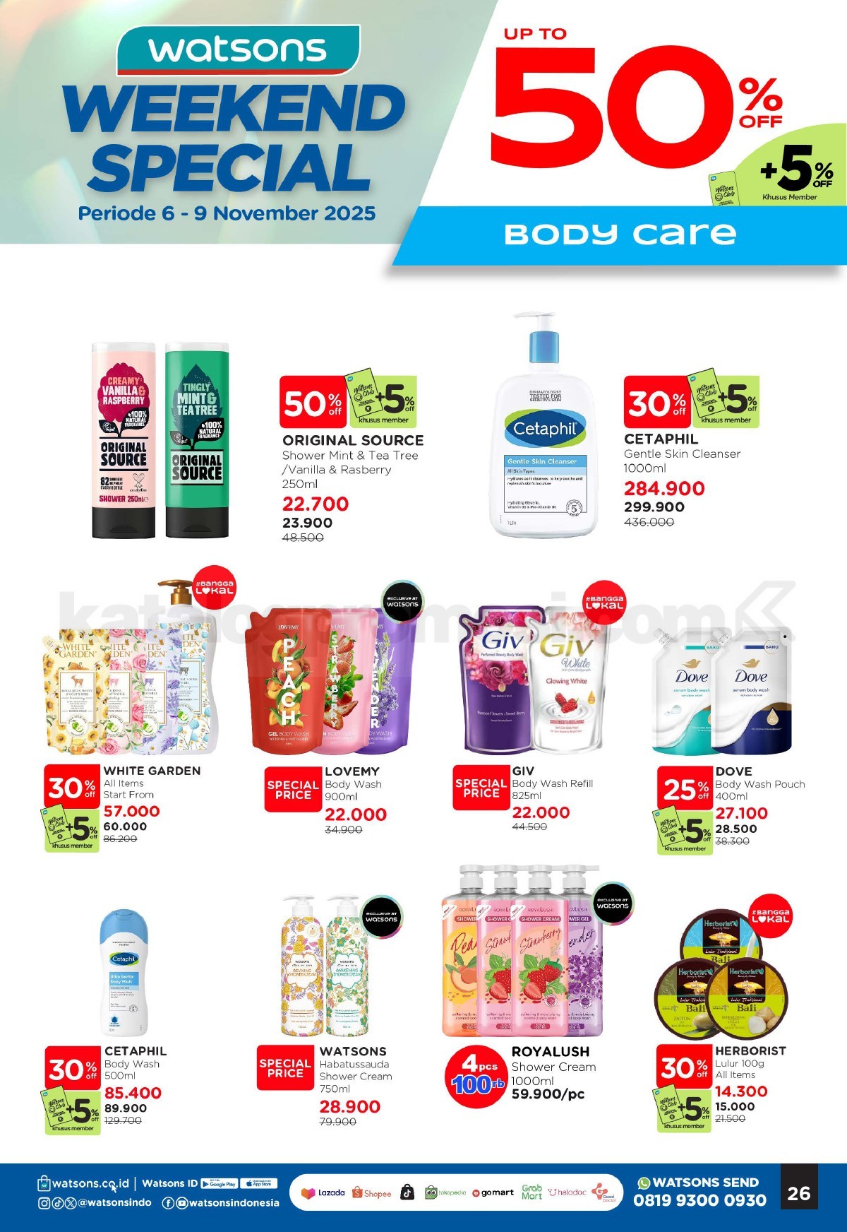 WATSONS WEEKEND SPECIAL Diskon hingga 50% WATSONS WEEKEND SPECIAL Diskon hingga 50% 25