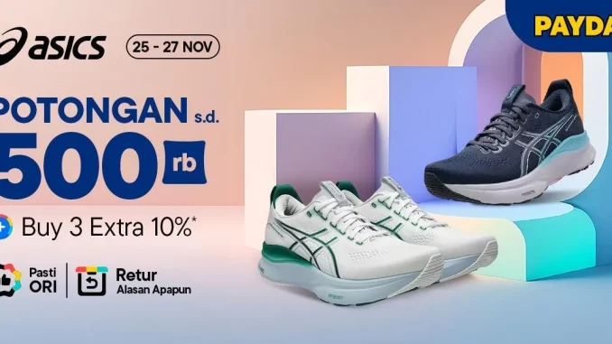 Promo ASICS di Blibli Payday! Hemat 500K + Ekstra Diskon 10% 1