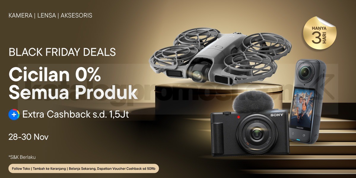 Promo Black Friday Camera di Blibli Cicilan 0% + Extra Cashback 1,5 Juta