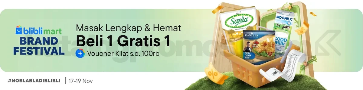 Promo Bliblimart Brand Festival Beli 1 Gratis 1 & Diskon hingga 50%