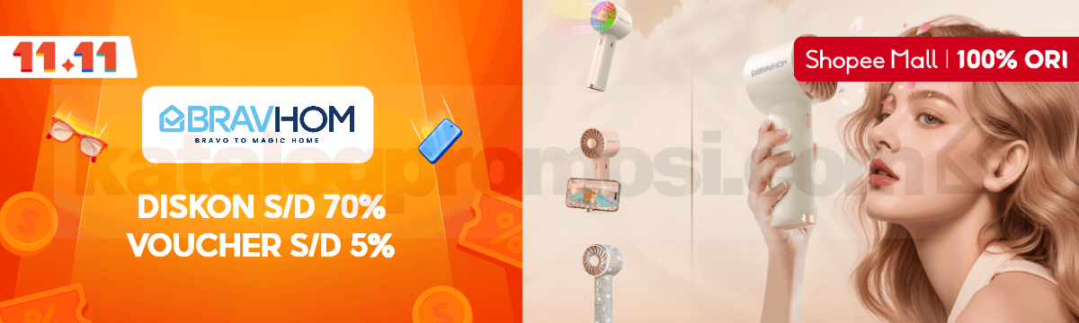 Promo Bravhom Shopee 11.11 Diskon hingga 70% + Voucher 5%