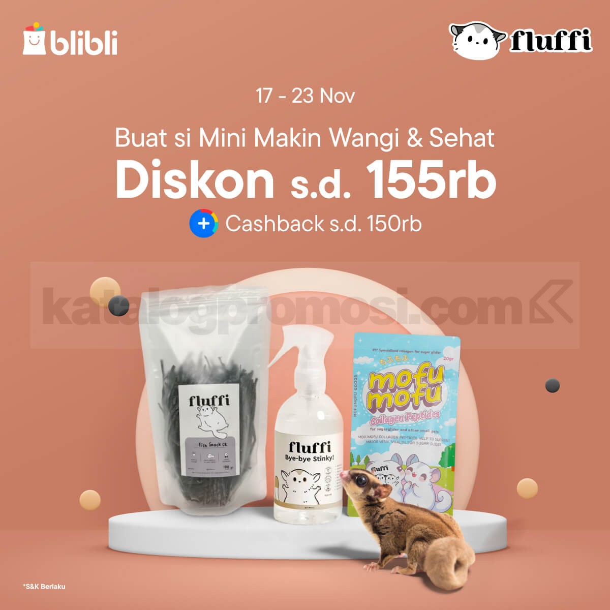 Promo Fluffi Sugar Glider Shop Blibli Cashback hingga 150K 