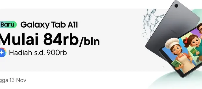 Promo Galaxy Tab A11 Cicilan Mulai 84K + Bonus hingga 900K di Blibli! 1
